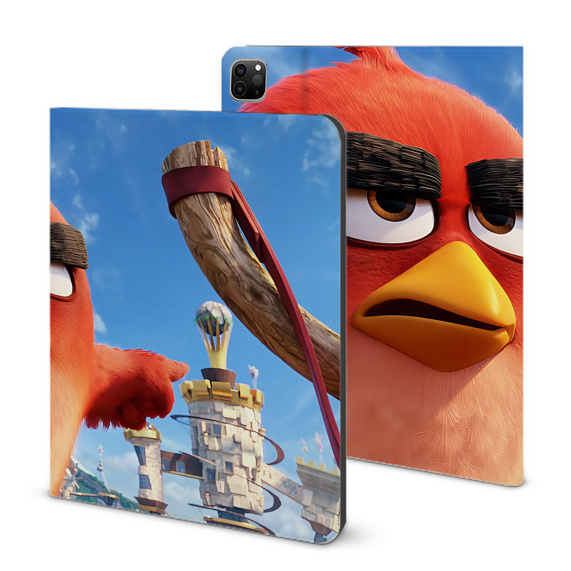 （画像用） Angry Birds アングリーバード IPad ケース ブック型 PUレザー TPU 耐衝撃 軽量 薄型 ペン収納なし 全面保護 IPad 各モデル対応